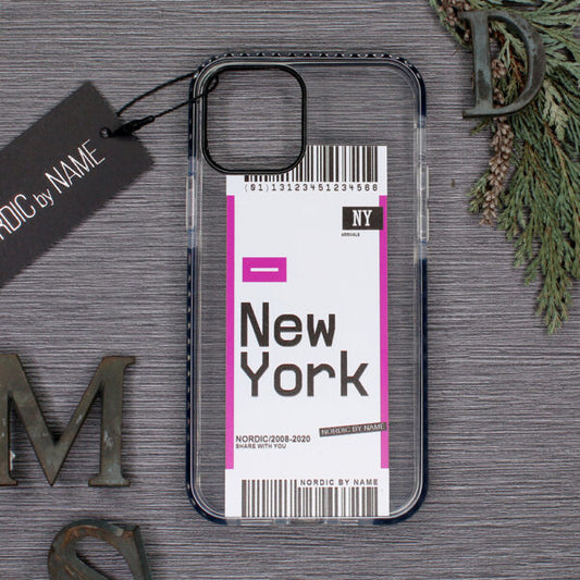 iPhone 12 Pro Max Cover New York Flybillet – Transparent