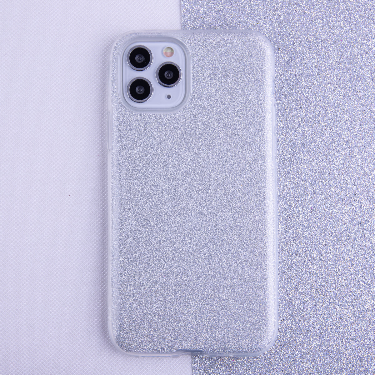 iPhone 17 Pro Max / 18 Pro Max Cover Glitter – Sølv - billede 8
