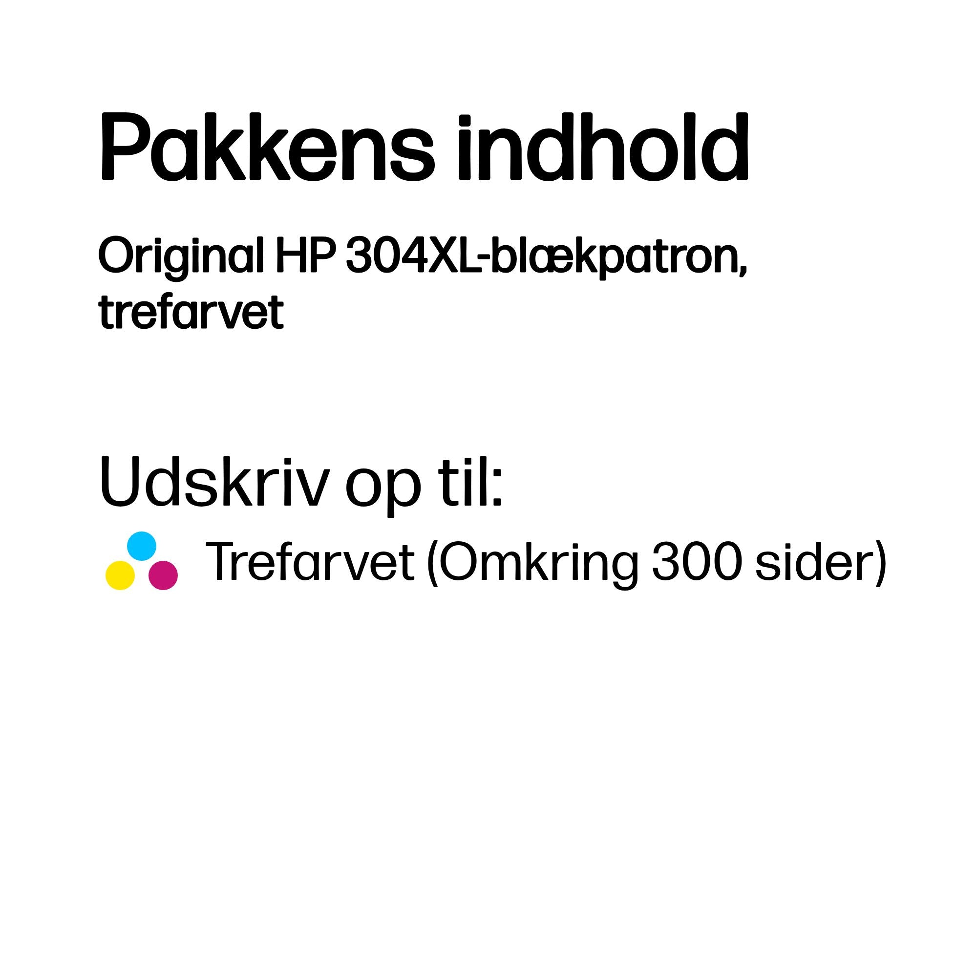 HP 304XL Tricolor Ink - billede 3