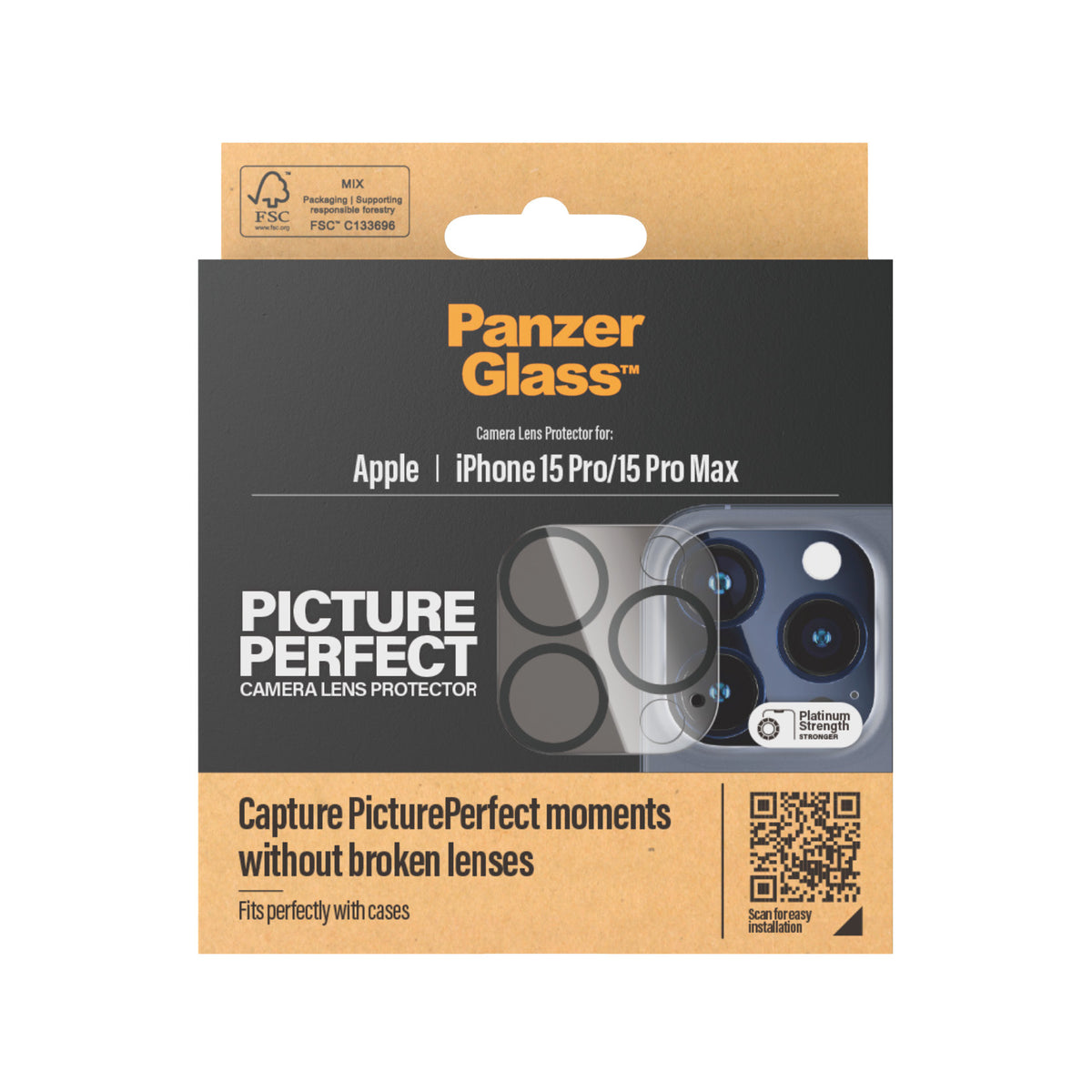 PanzerGlass PicturePerfect for iPhone 15 Pro/15 ProMax Black - billede 3