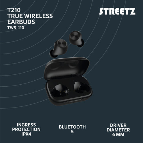 Streetz TWS-110 In-Ear Black - EOL