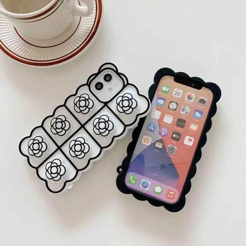 iPhone 6/6S/7/8/SE Cover Fidget Mønster – Hvid