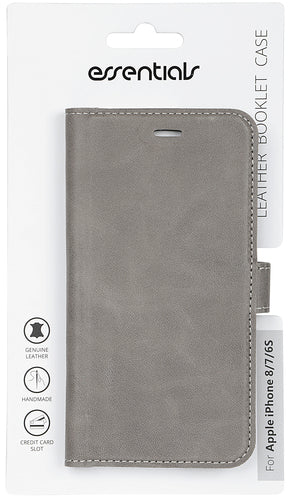 iPhone 6/7/8/SE Cover med kortholder Leath Wall 3 Gr – Grøn/Grå – Essentials