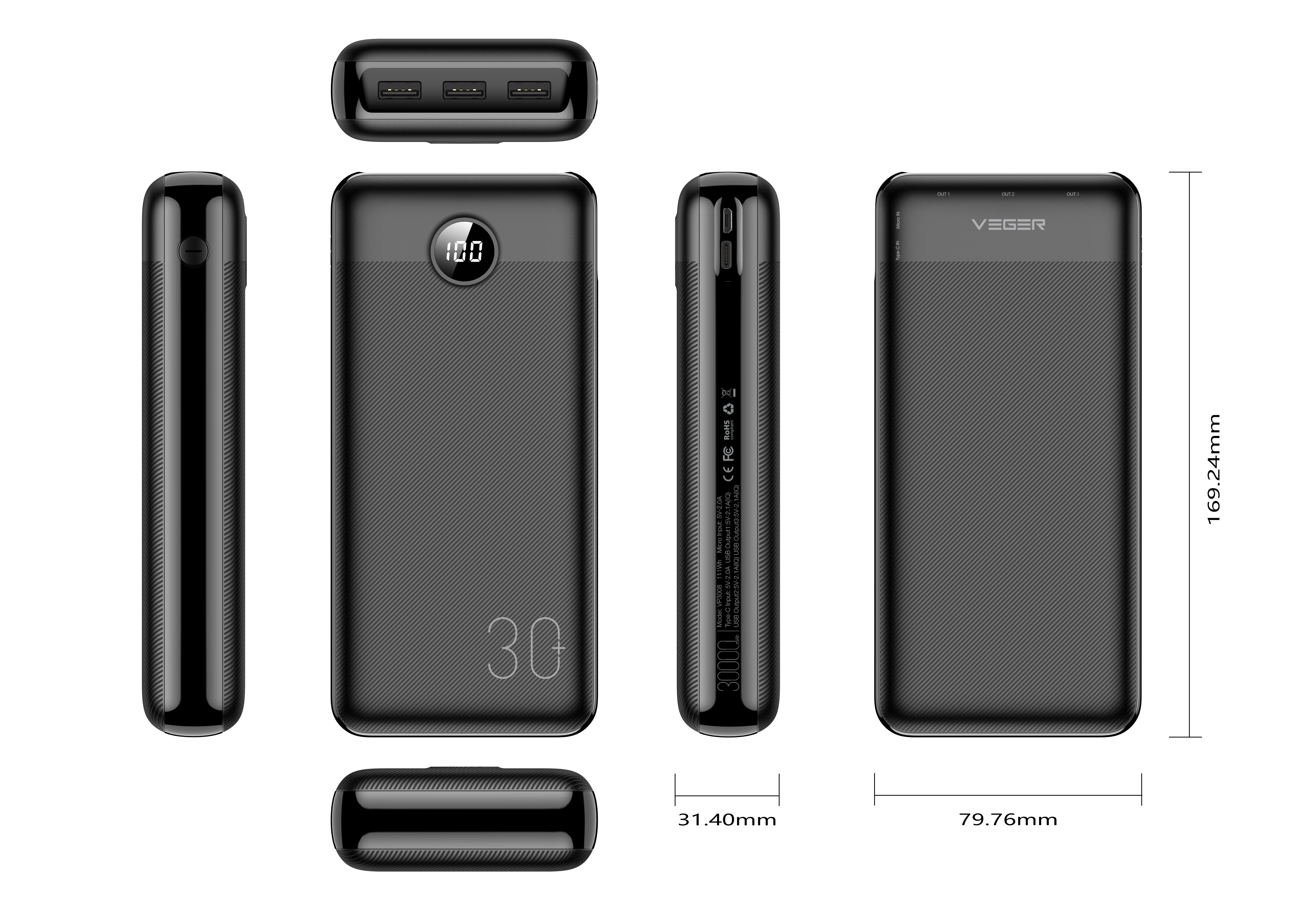 L30 30000 mAH Powerbank - billede 2