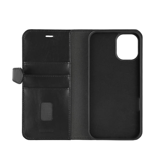 iPhone 16 Plus Læder Wallet Flip Cover 2 i 1 – Sort – Buffalo