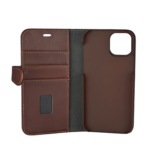 iPhone 12/12 Pro Læder Wallet Flip Cover – Brun – Buffalo