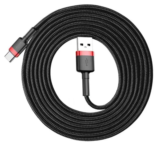 BASEUS USB Cable - USB Type-C 3M 2A Cafule CATKLF-U91 black-red