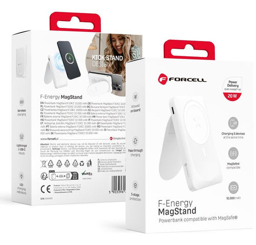 MagStand 10000mAh 20W Hvid