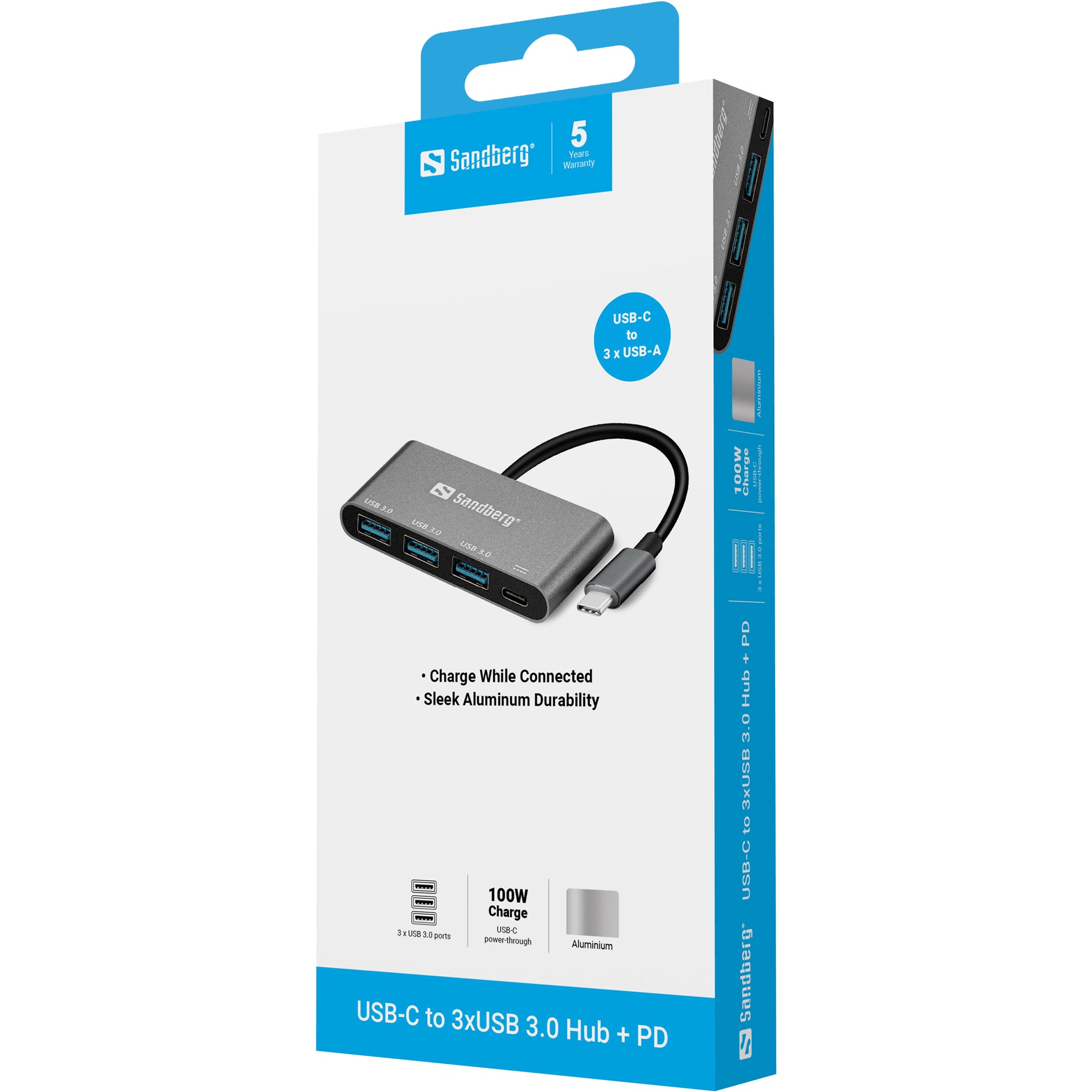 USBC til 3xUSB 3.0 Hub + PD [Icecat c2330dfd2eef48] - billede 3
