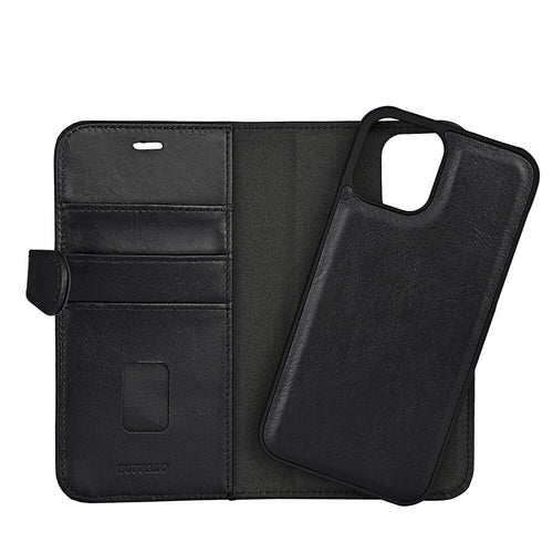 iPhone 12/12 Pro Læder Wallet Flip Cover – Sort – Buffalo
