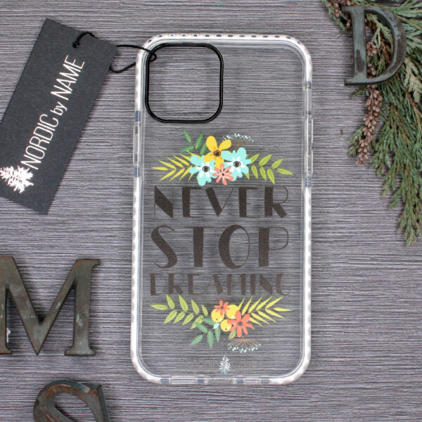 iPhone 12 Mini Cover never Stop Dreaming – Transparent