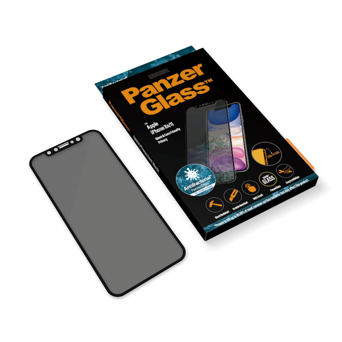 PanzerGlass iPhone XR/11 Privacy, Black - billede 5