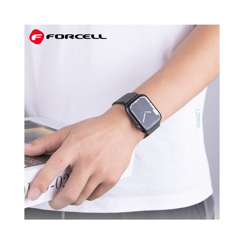 FORCELL Magnetic Stainless Steel Strap - Silver - 42/44/45/49 mm - billede 2