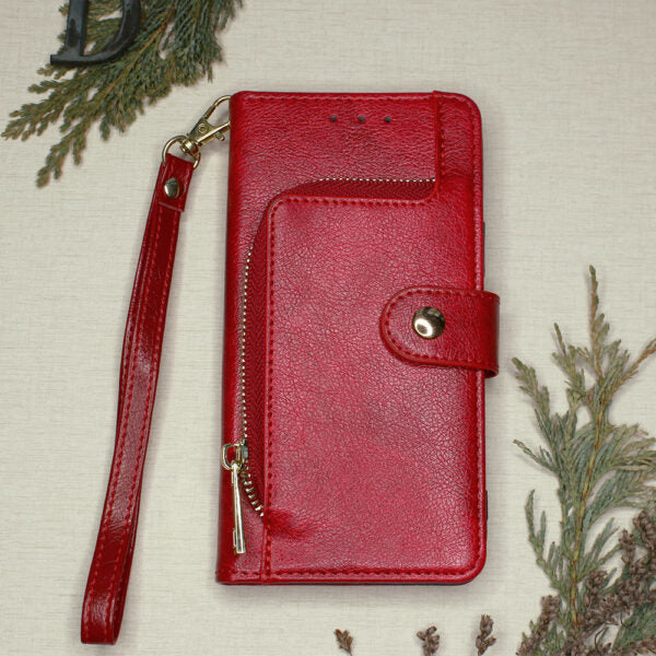 iPhone 12 Pro Max PU Wallet Flip Cover – Rød