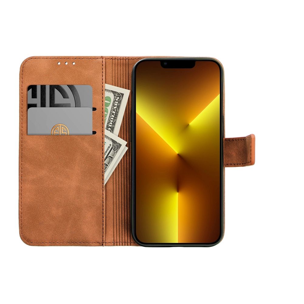 iPhone 14 Wallet Flip Cover Tender – Brun