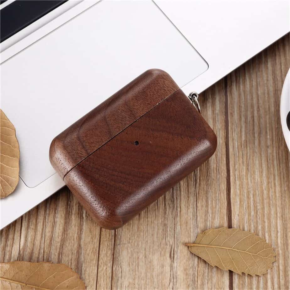 AirPods Pro taske. Trælook brun