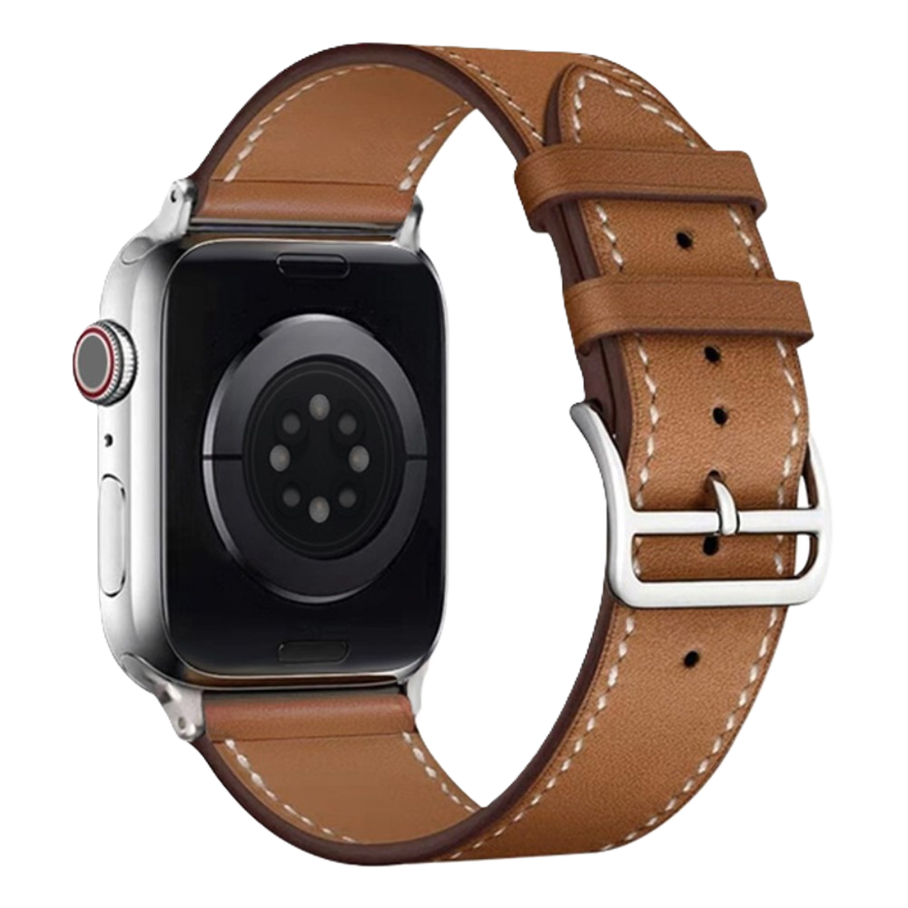 Apple watch 38/40/41 Ægte læder Beige 38/40/41