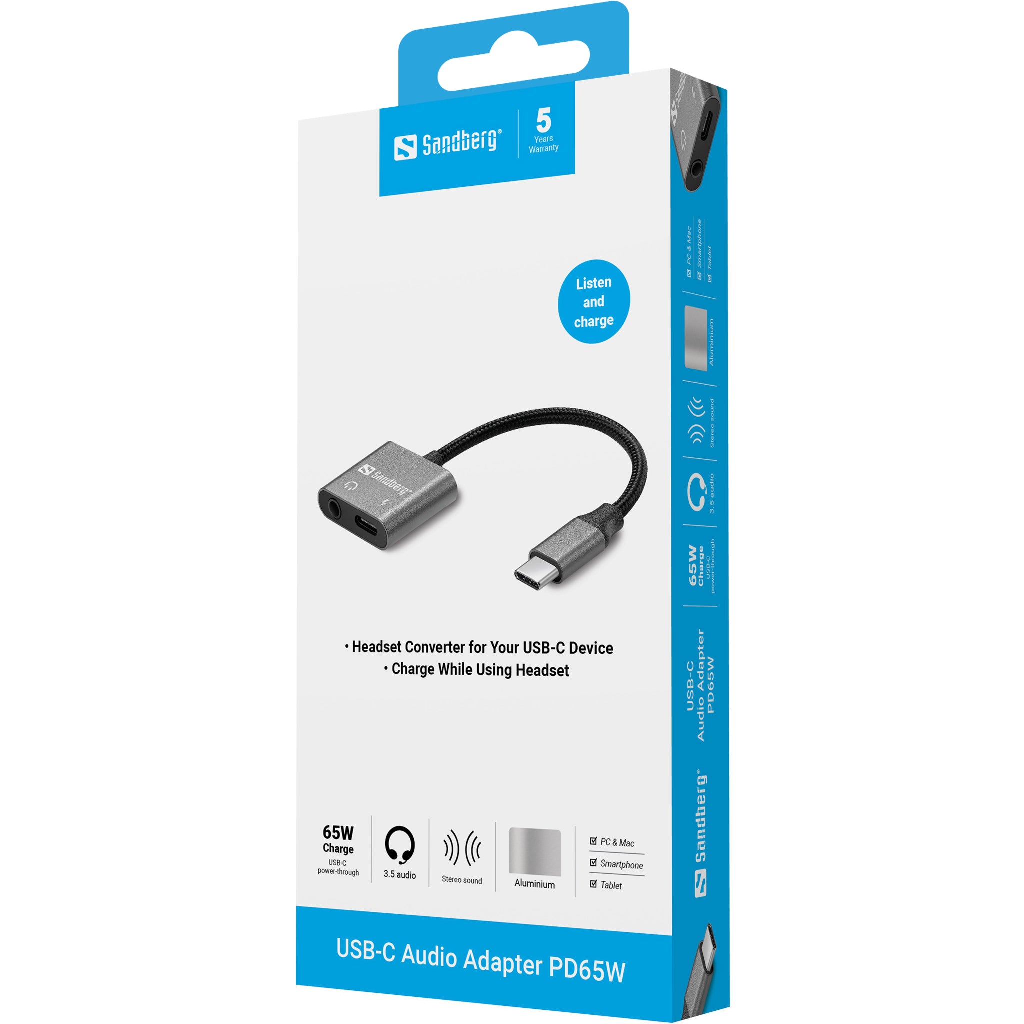 USB-C Audio Adapter PD65W - billede 3