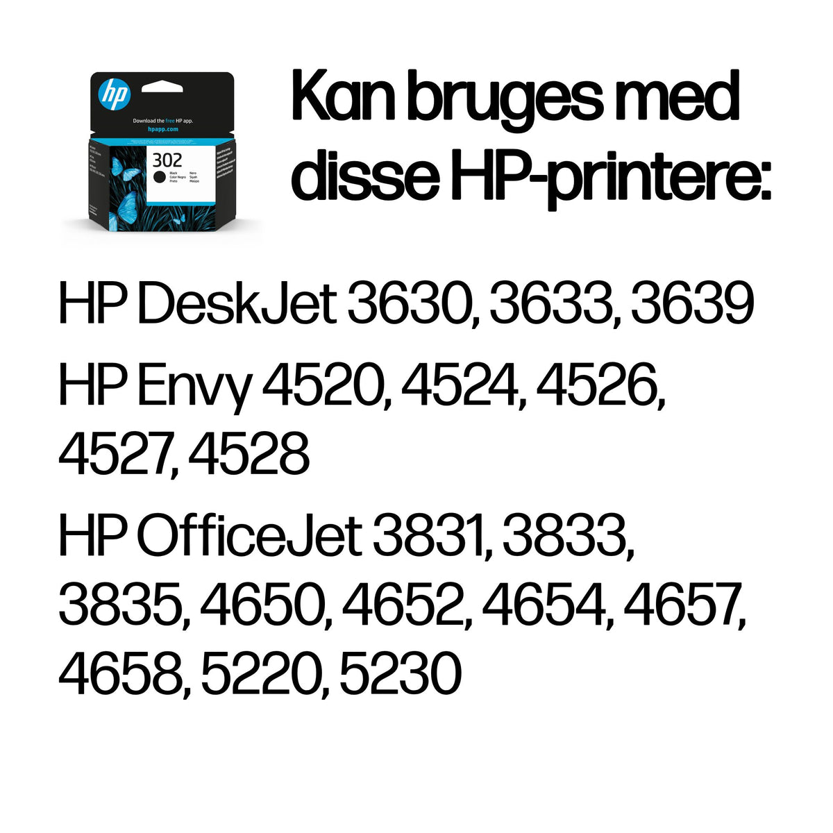 HP No 302 black ink - billede 2