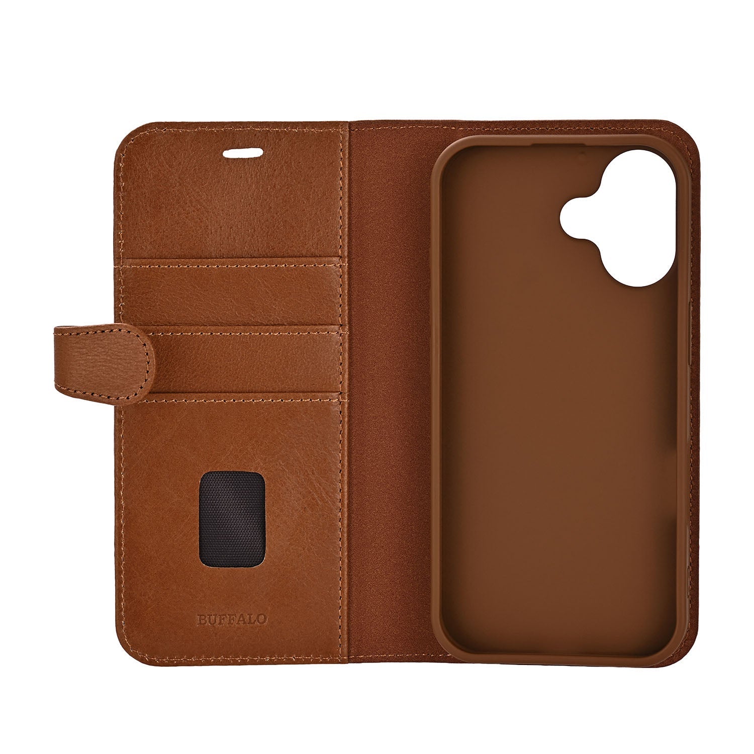 iPhone 17 / 18 Wallet Flip Cover 2 i 1 MAG – Brun – Buffalo - billede 3