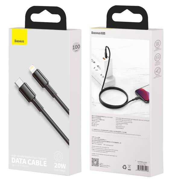BASEUS Display Fast Charging Data Cable Type-C to lightning 1m 20w black