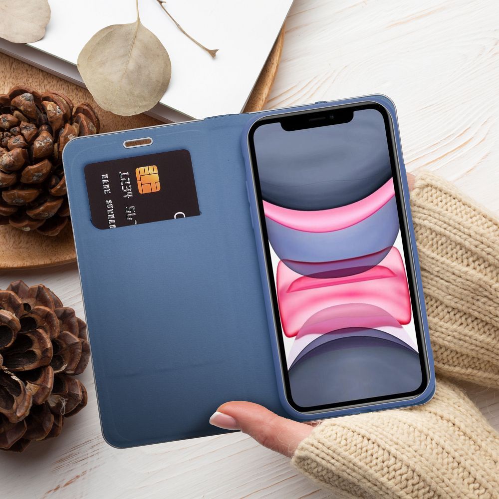 iPhone 14 Wallet Flip Cover Luna – Blå