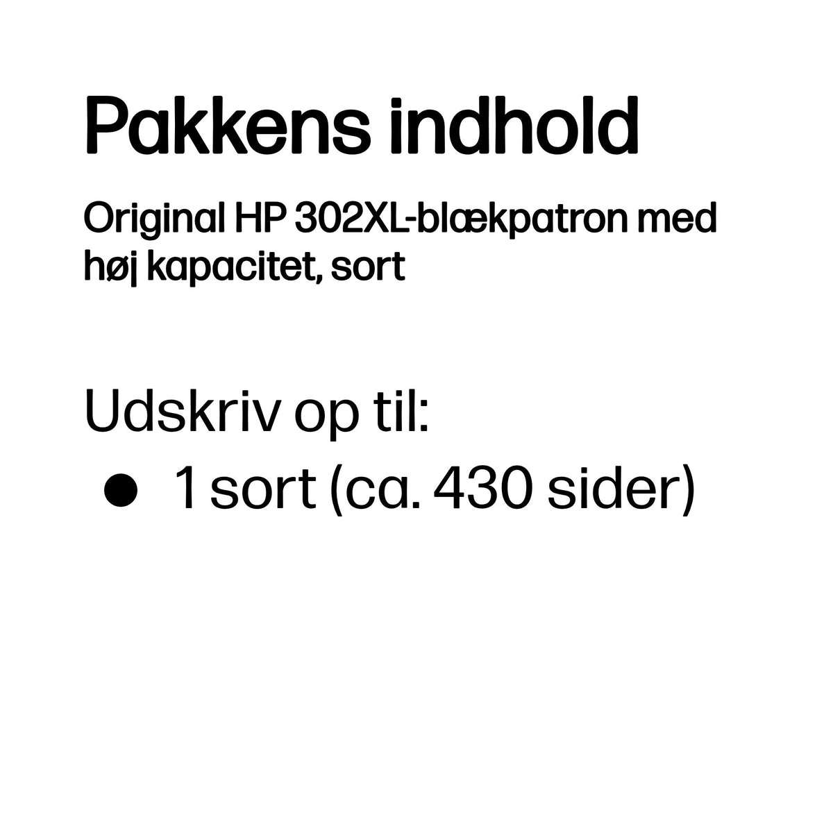 HP 302XL black ink - billede 3