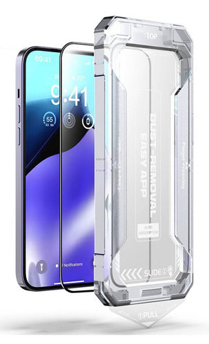iPhone XS/ X / 11 Pro Silk Printing Screen Film Full Glue Clear Tempered Glass Screen Protector with Easy Installation Tool