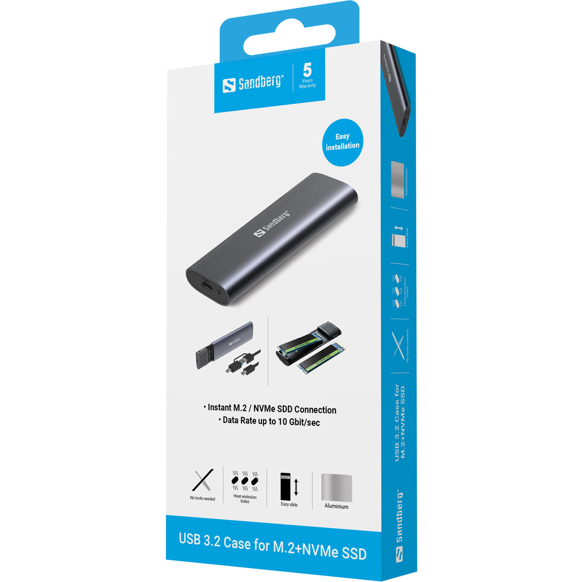 USB 3.2 Case for M.2+NVMe SSD - billede 8