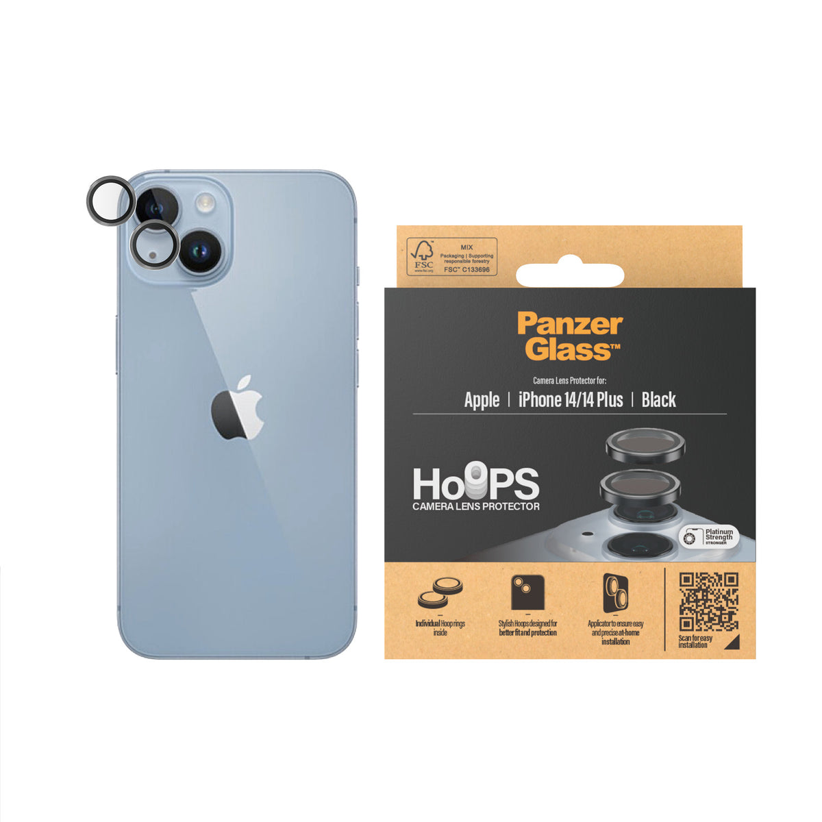 PanzerGlass Hoops Rings for iPhone14/14 Plus Black - billede 2