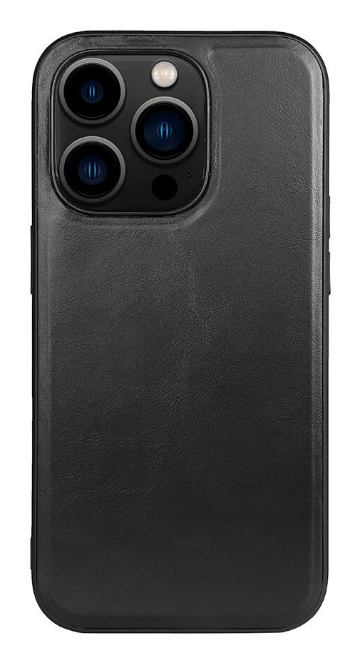 iPhone 14 Pro Læder Cover 6 1 – Sort – Buffalo
