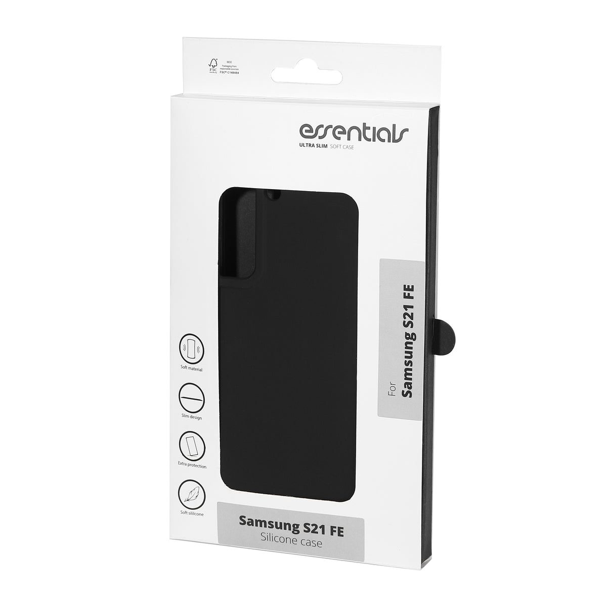 Samsung Galaxy S21 FE silicone back cover, Black