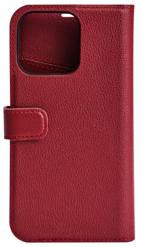 iPhone 13 Pro Læder Wallet Flip Cover detachable – Rød