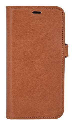 iPhone 16e / 17e Læder Wallet Flip Cover MagSeries med kortholder – Brun – Buffalo