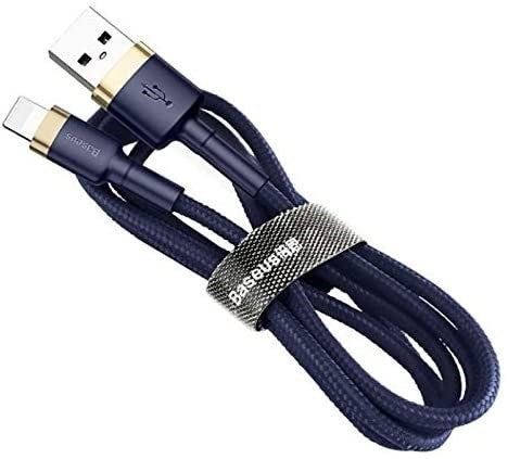 BASEUS USB Cable - Cafule CALKLF-BV3 IPHONE lightning 1M 2.4A navy blue-gold - billede 2