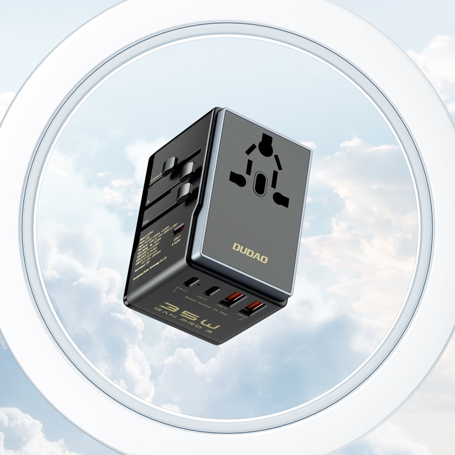 Rejseadapter og lader 35W Sort - billede 2