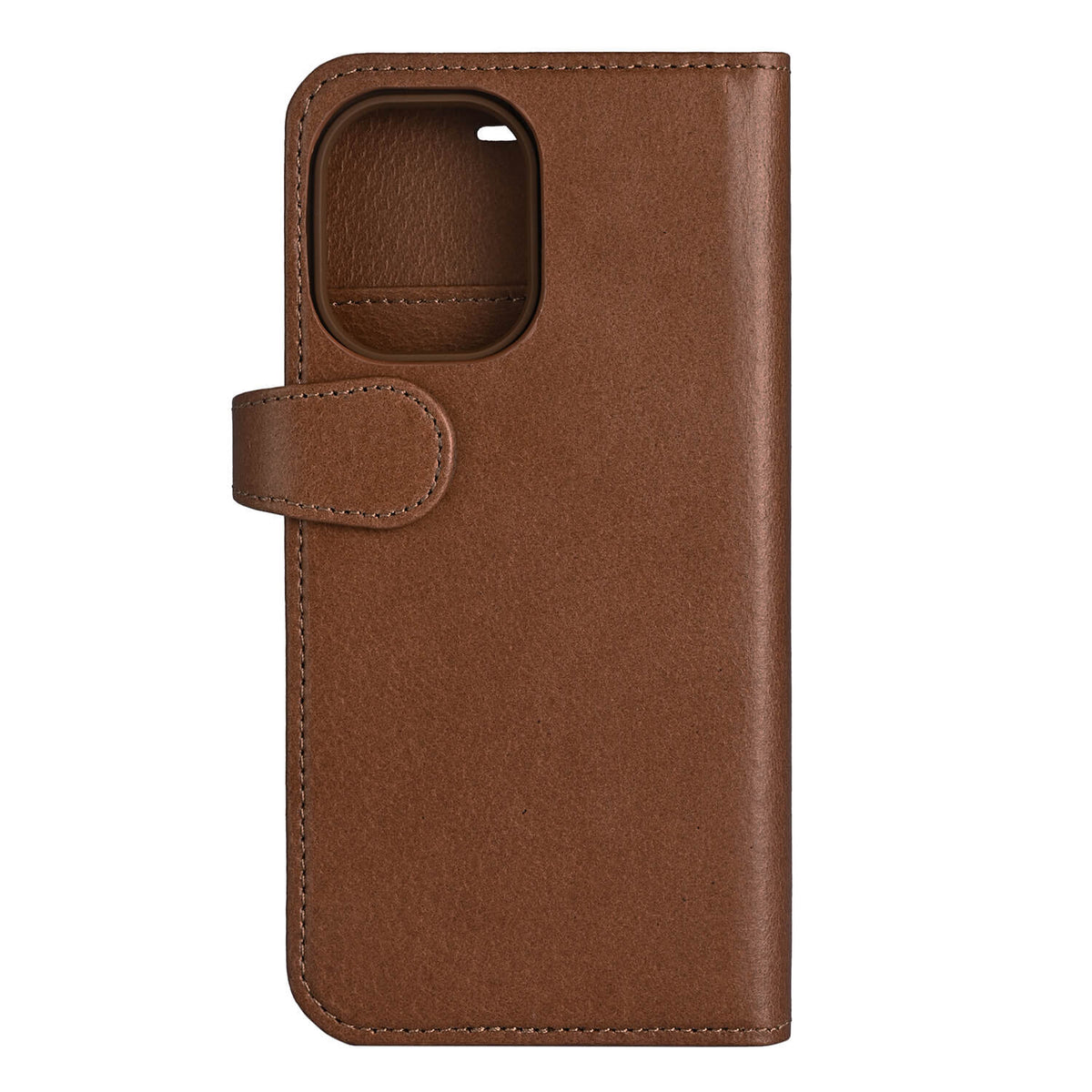 iPhone 16 Læder Wallet Flip Cover 2 i 1 – Brun – Buffalo - billede 2