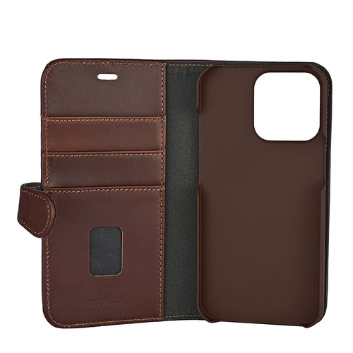 iPhone 13 Pro Læder Wallet Flip Cover – Brun – Buffalo