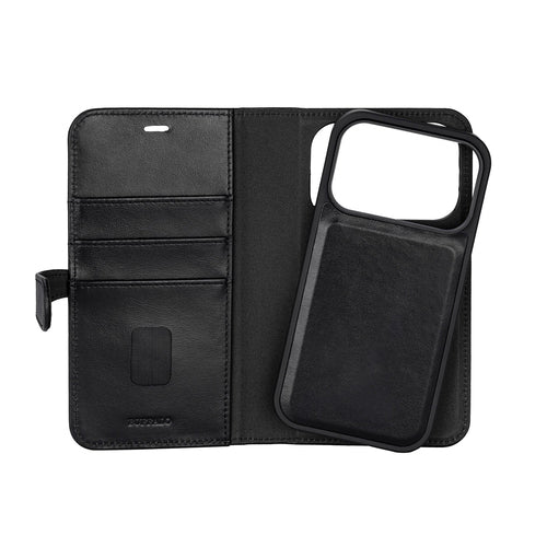 iPhone 17 Pro Wallet Flip Cover 2 i 1 MAG – Sort – Buffalo
