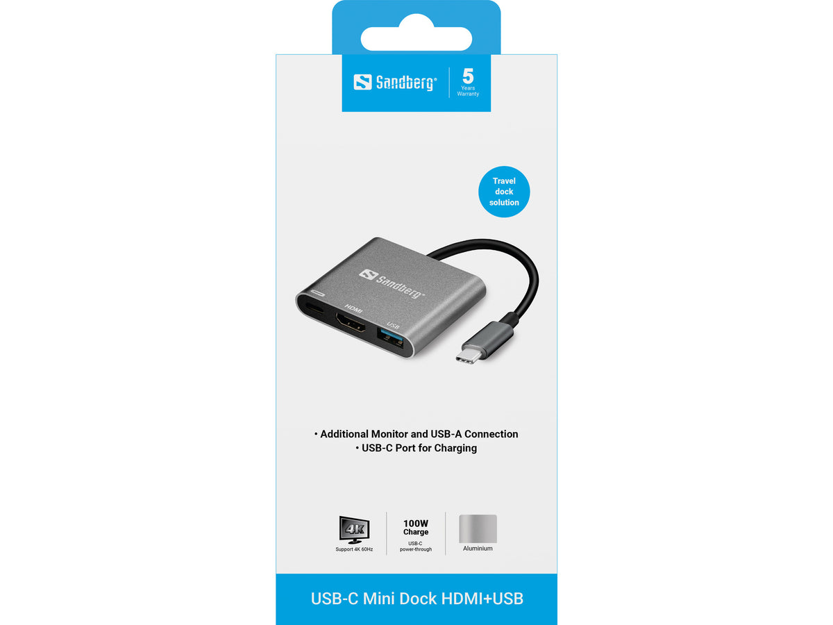 USBC HDMI USB Dockingstation - billede 2