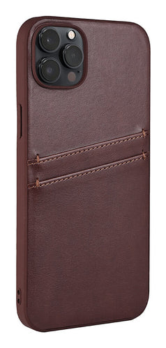 iPhone 14 Plus Læder Cover med kortholder 2 6 7 – Brun – Buffalo