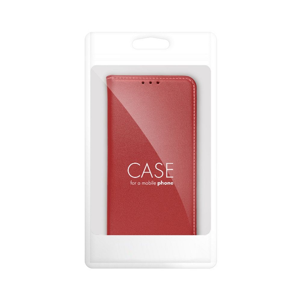 iPh16 Burgundy Læder Flipcover