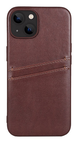 iPhone 13/14 Læder Cover med kortholder 2 6 1 – Brun – Buffalo