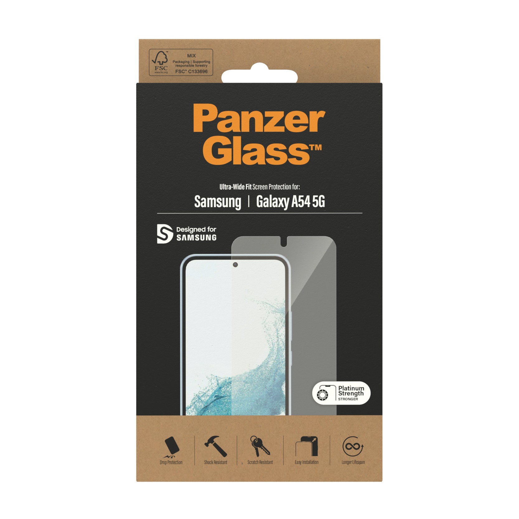 PanzerGlass Screen Protector Galaxy A54 5G Ultra-Wide Fit - billede 3