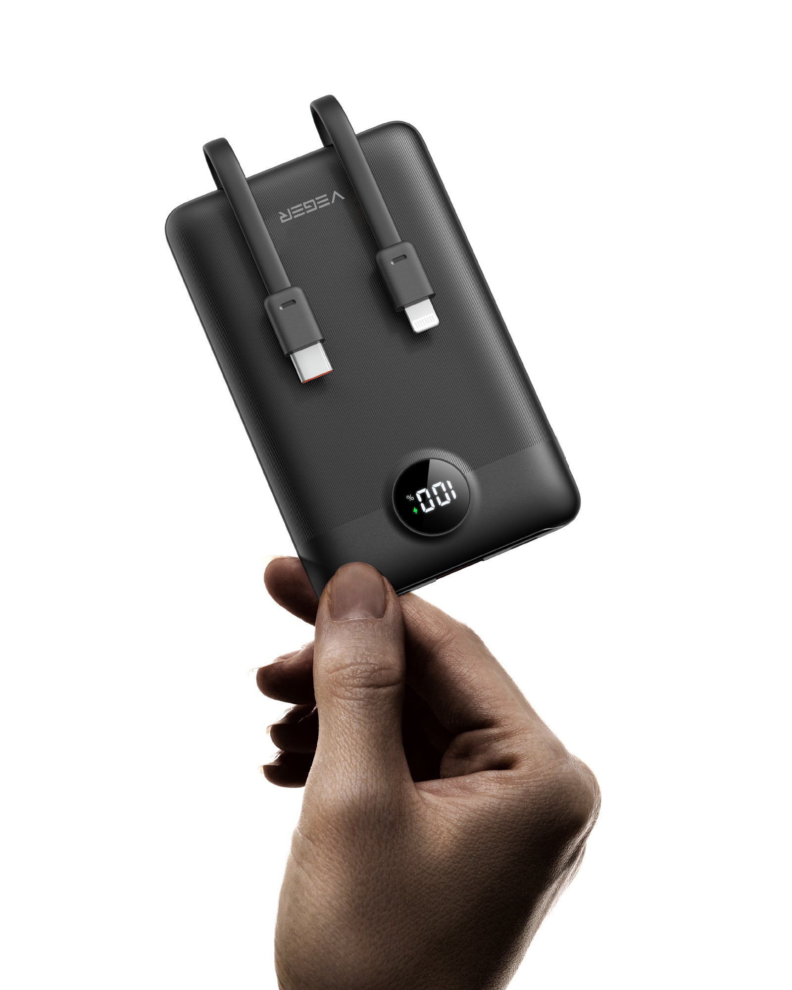 10000 mAh powerbank m/USBC+Lig