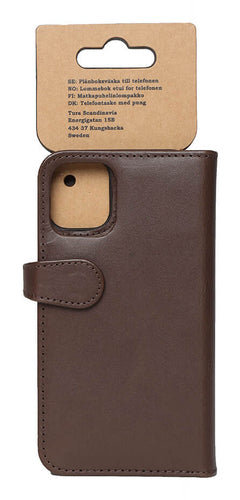 iPhone 12 Mini Læder Wallet Flip Cover – Brun – Buffalo
