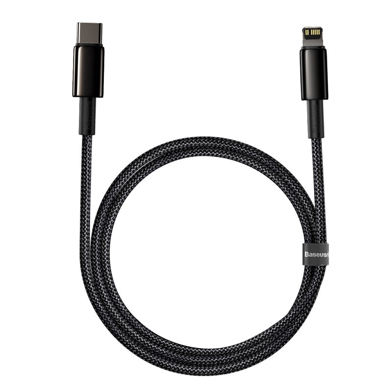 BASEUS USB Cable - Tungsten Gold CATLWJ-01 Type-C - IPHONE lightning 1M 20W black - billede 5