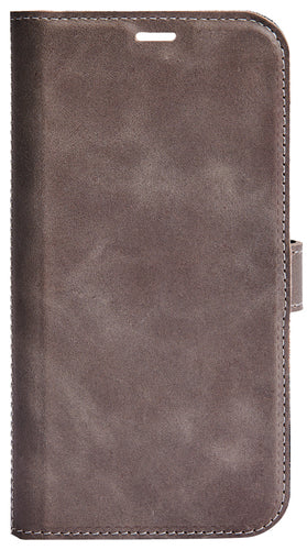 iPhone 13 Mini Læder Wallet Flip Cover detachable – Grå