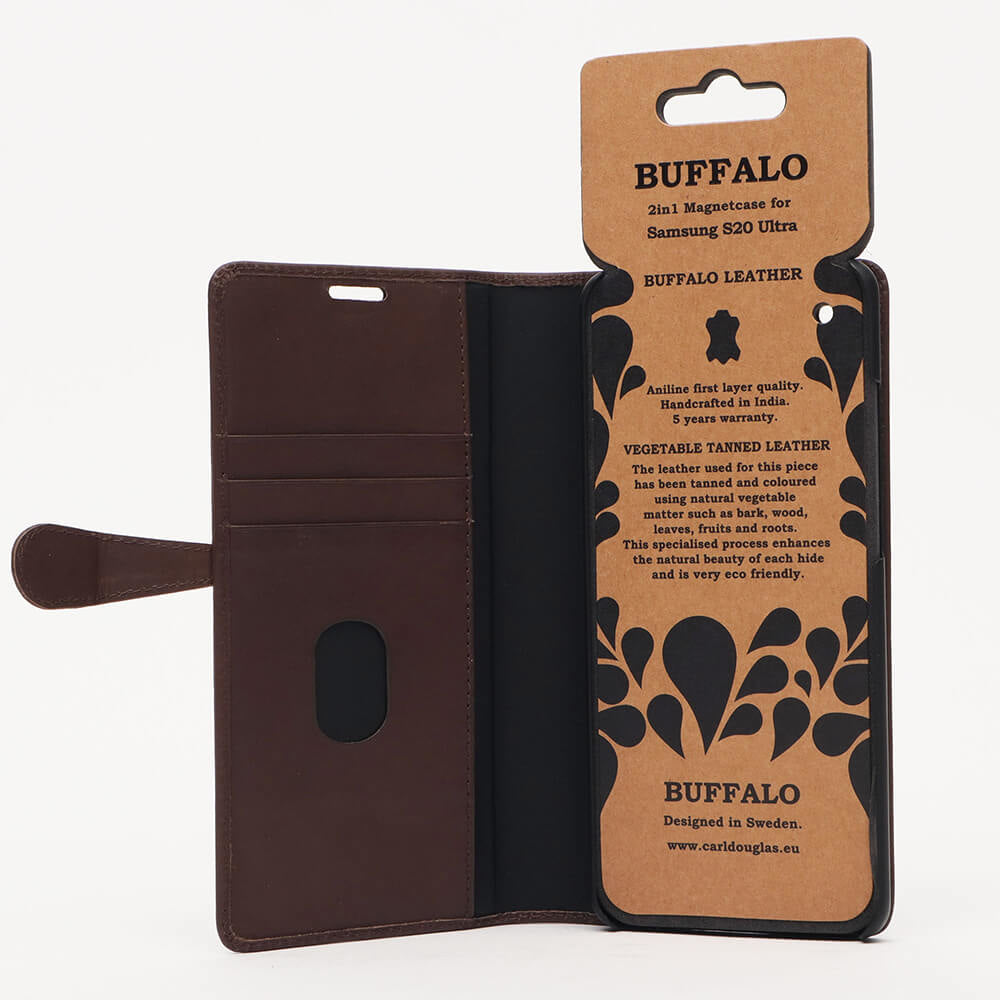 BUFFALO Wallet Brun Læder Samsung S20 Ultra - billede 4