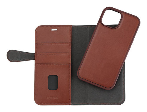 iPhone 15 Cover med kortholder 2in1 3 Magserie – Brun – Buffalo